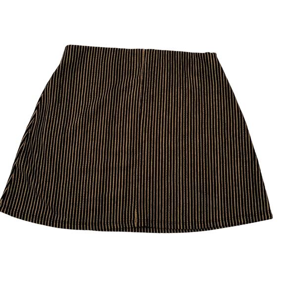 Urban Outfitters Black & Tan Striped A-Line Mini Skirt Size medium - Picture 2 of 9